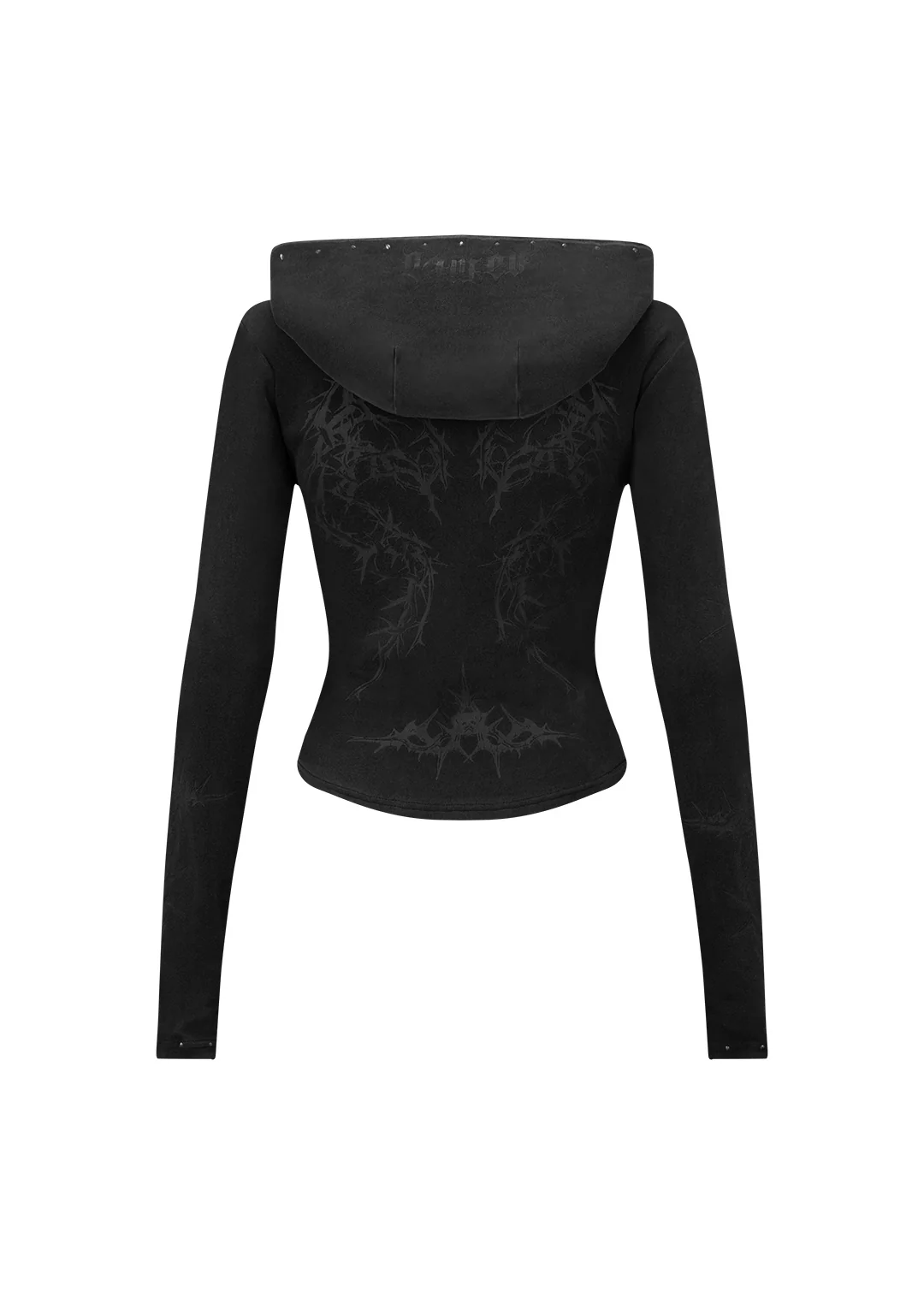 CURSE SCULPT STRETCH ZIP HOODIE WASHED CHARCOAL - Image 7