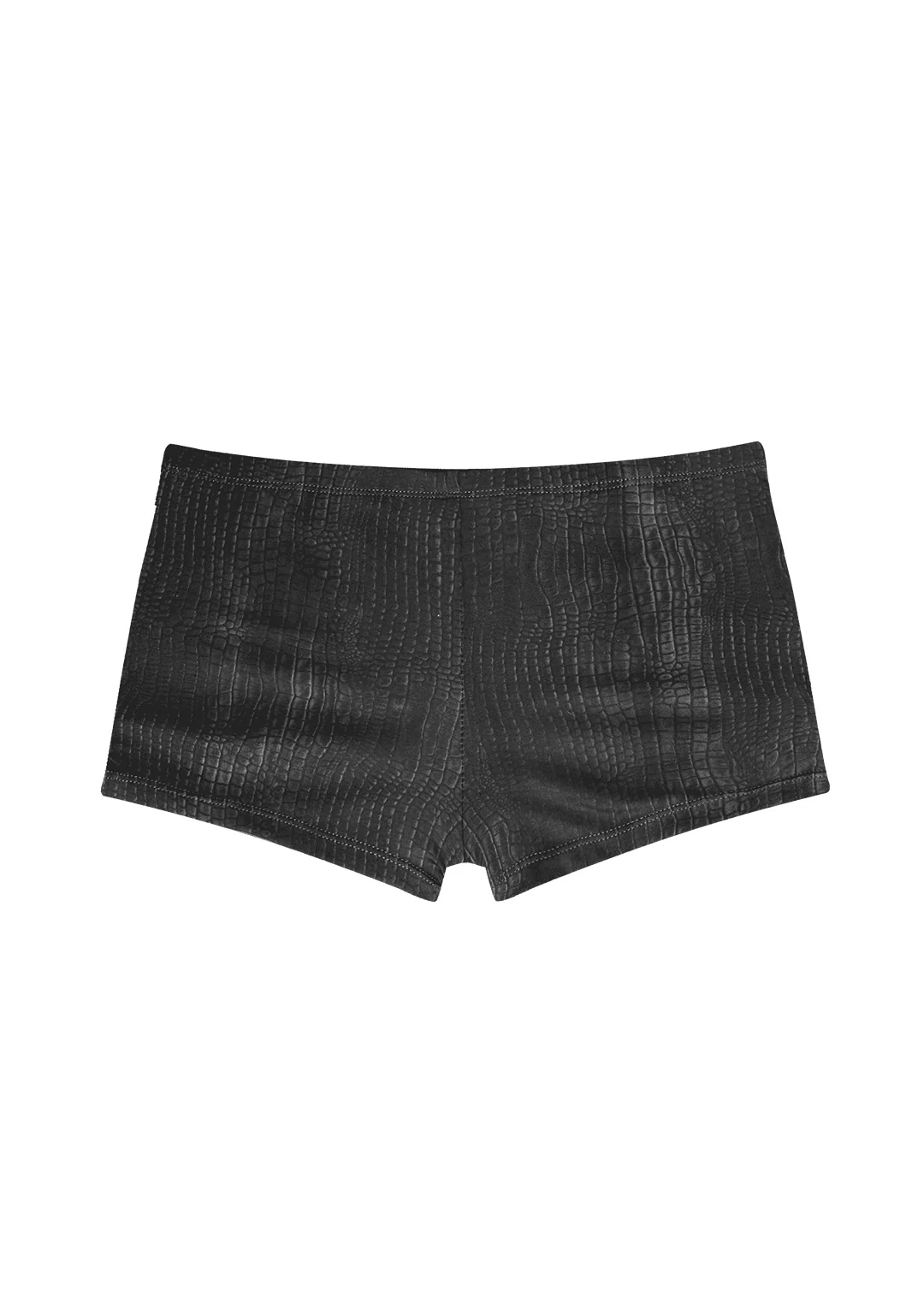 ENVY SNAKESKIN HOTPANT SHORTS CHARCOAL - Image 7