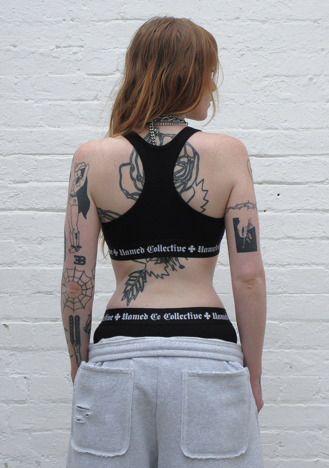 NAMED CLASSICS LOGO RACERBACK BRALETTE BLACK - Image 5