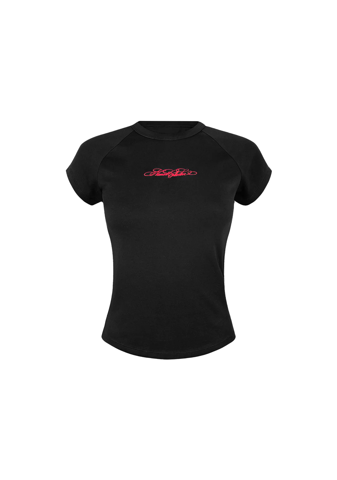 REBEL LACE UP BABY TEE BLACK AND RED - Image 5